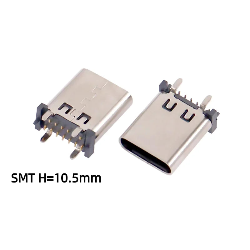 5pcs TYPE C 14 Pin Female Socket Connector SMT DIP Vertical 180° Charging Port Plug Socket Power USB TYPE-C14P H=9.3/10/10.5mm