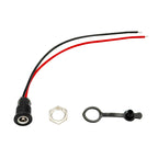 DC-022D 10A DC Female Jack Power Socket 5.5 X 2.1 / 5.5 X 2.5 mm Panel Mount Connector with 15cm Wire and Waterproof Cap