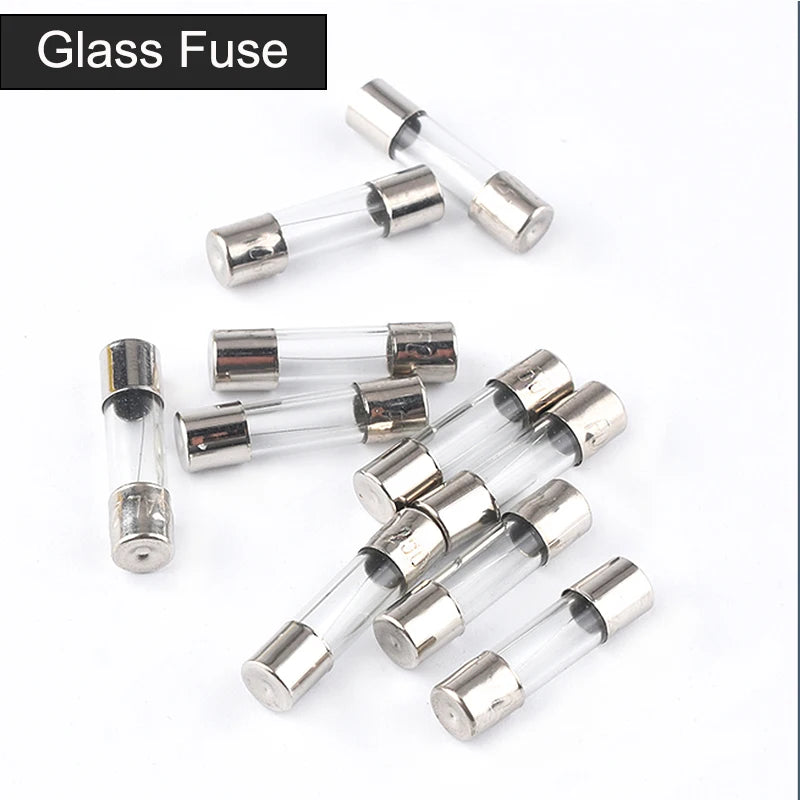 20PCS 5x20 6x30mm Ceramic Glass Fuse 250V 0.2A 0.5A 1A 2A 3A 5A 6A 8A 10A 15A 5*20 6*30 The Multimeter Fuses Auto Insurance Tube