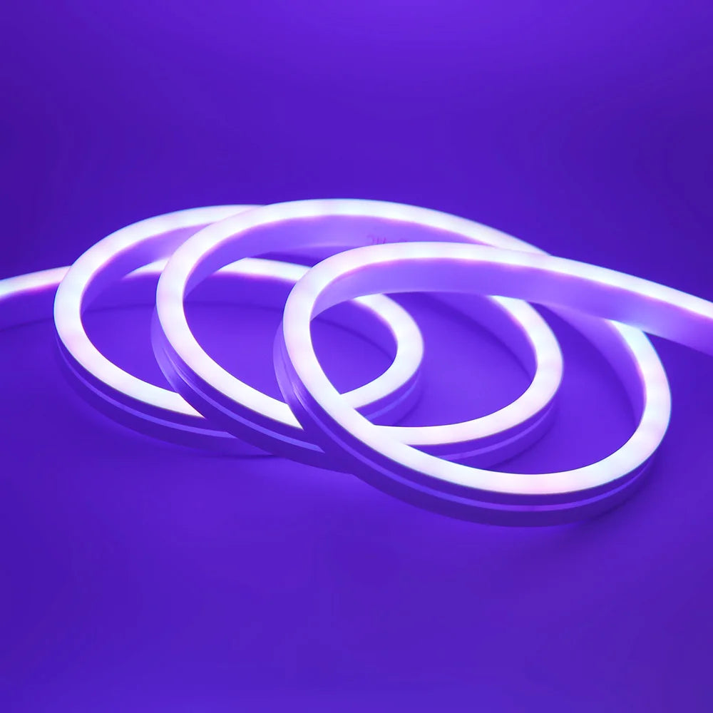 12V 24V RGB Neon Light LED Strip Addressable WS2811 84LEDs/m 6x12mm Flex Silicone Rope Rainbow Lamp Home Decoration Waterproof
