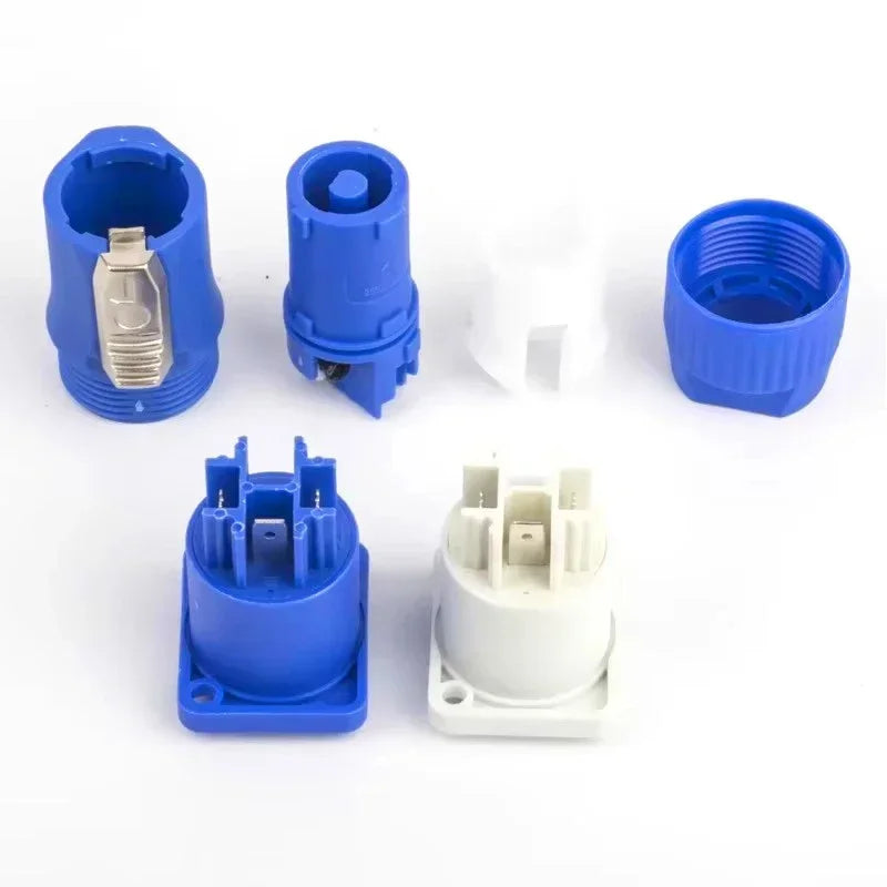 5pcs Powercon Connector 3 Pin Power Plug Adapter Lockable Cable Connector Chassis Socket NAC3FCB 3pin Male Plug Adapter