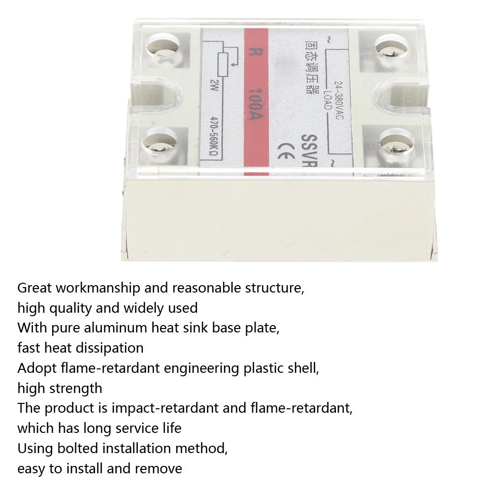 Solid-State Voltage Regulator Single Phase Relay Module Low Frequency SSVR-100 VA Single Phase Relay Module Reliable