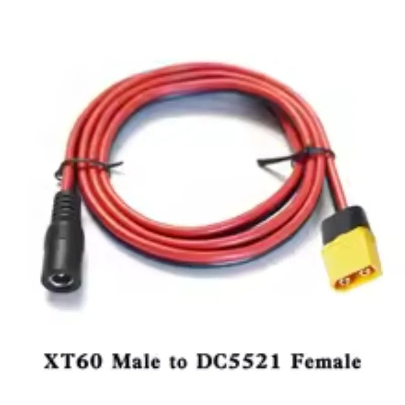 12AWG XT60 to Cigarette Lighter O-Ring Terminal M8/XT60i//DC5521 Charging Adapter Wire