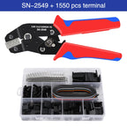 Ratcheting Crimping Plier for PH2.0/XH2.54/2.54/2.8/3.0/3.96/4.8/KF2510/JST Terminal Dupont Connectors Crimper Tool SN-2549