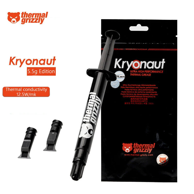 Thermal Grizzly Kryonaut Extreme KE Thermal Paste for CPU/GPU Cooler Large Capacity Compound Cooling Silicone Grease 1g/5.5g/11g