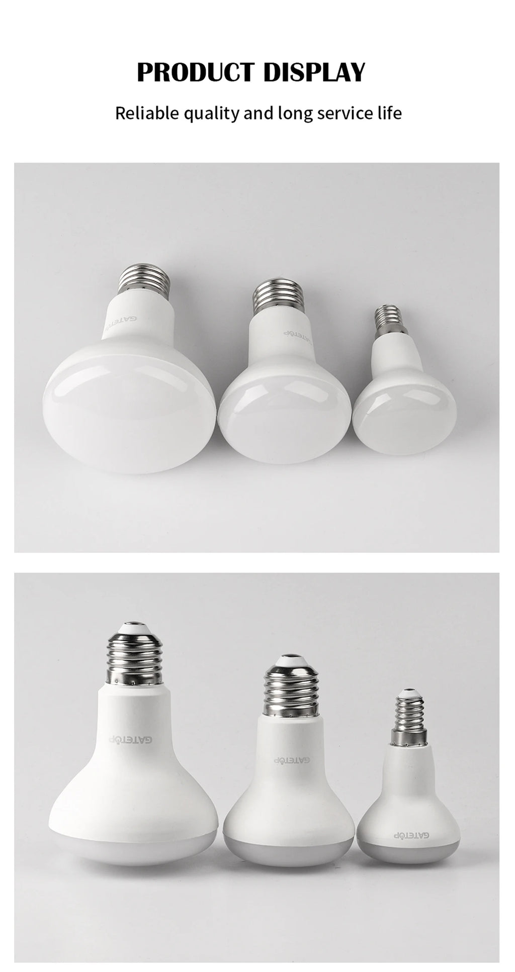 1-10 Pack R50 R63 R80 E14 E27 R Bulb Bathroom Light 6W 10W 12W High Lumen 3000K 4000K 6000K Natural Light for Bathroom Home
