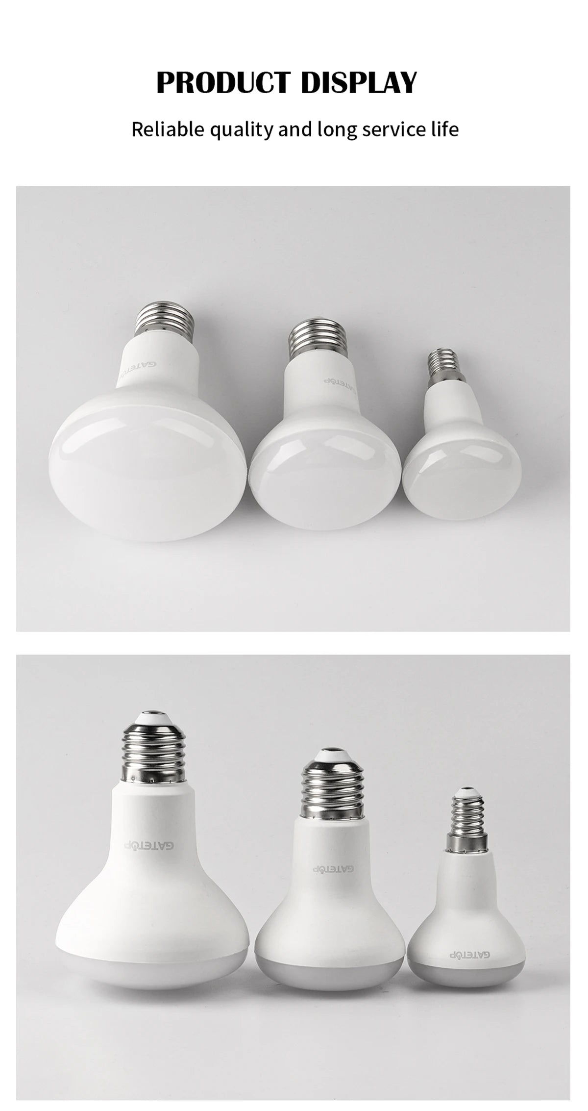 1-10 Pack R50 R63 R80 E14 E27 R Bulb Bathroom Light 6W 10W 12W High Lumen 3000K 4000K 6000K Natural Light for Bathroom Home