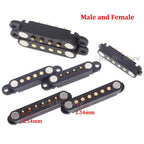 Spacing 2.54mm 2A DC Magnetic Pogo Pin Connector 4/5/6/7/8Pin Pogopin Male Female Spacing 2.5 Spring Loaded DC Power Socket Spot