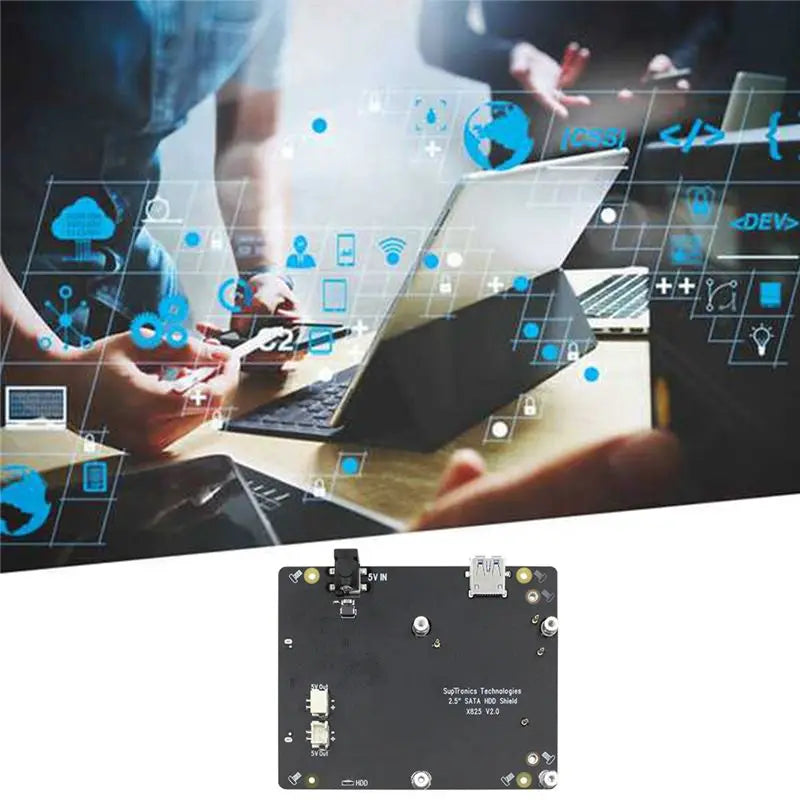 doyou X825 V2.0 Storage Expansion Board for Raspberry Pi 4B X825 NAS 2.5-Inch SATA Hard Disk SSD Drive Expansion Board