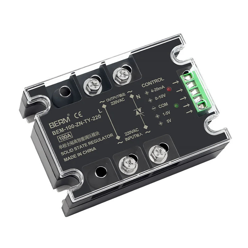 Single phase solid state relay three-phase fully isolated intelligent AC voltage regulating module BEM-40-ZN-TY-220 380