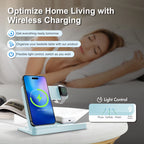 15W Magnetic Wireless Charger 3 In 1 Fast Charging Station Travel Foldable for Magsafe iPhone 1716/15/14 Apple Watch AirPods Pro