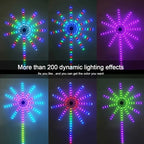 RGBIC Firework Strip Lights LED USB Powered Room Decor with Realistic Blooming Visuals BT APP Control Neon Strip USB 5V Changing Smart Lamp Sync Music Bedroom Decor Dream Light