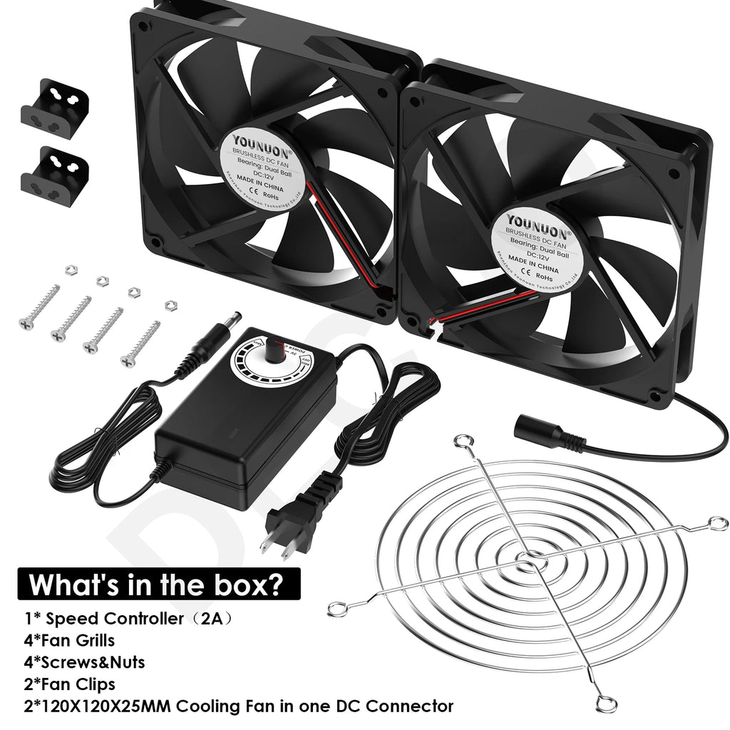 12cm High Speed Large Air Volume 100V 220V Btc Mining Machine Workstation Cabinet 120MM Violent Server Cooling System Fan Kit