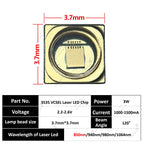 SMD 3535 IR Led Diode Laser Infrared Vcsel Lamp Beads 3W 850nm 940nm 980nm 1064nm 5W 808nm Optical Wafer Heating Medical Beauty