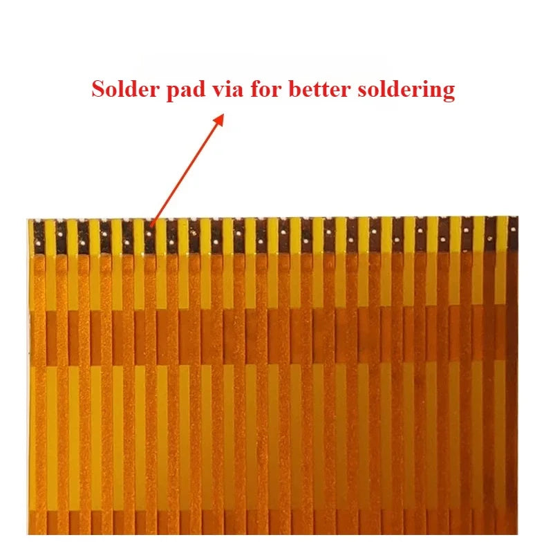 2Pcs 0.85mm/0.9mm/1.25mm Pitch 3/4/6/8/10/12/20/30P Solder Pad Via FPC Cable Pin Gold Plating   Wire Connector Cable Connector