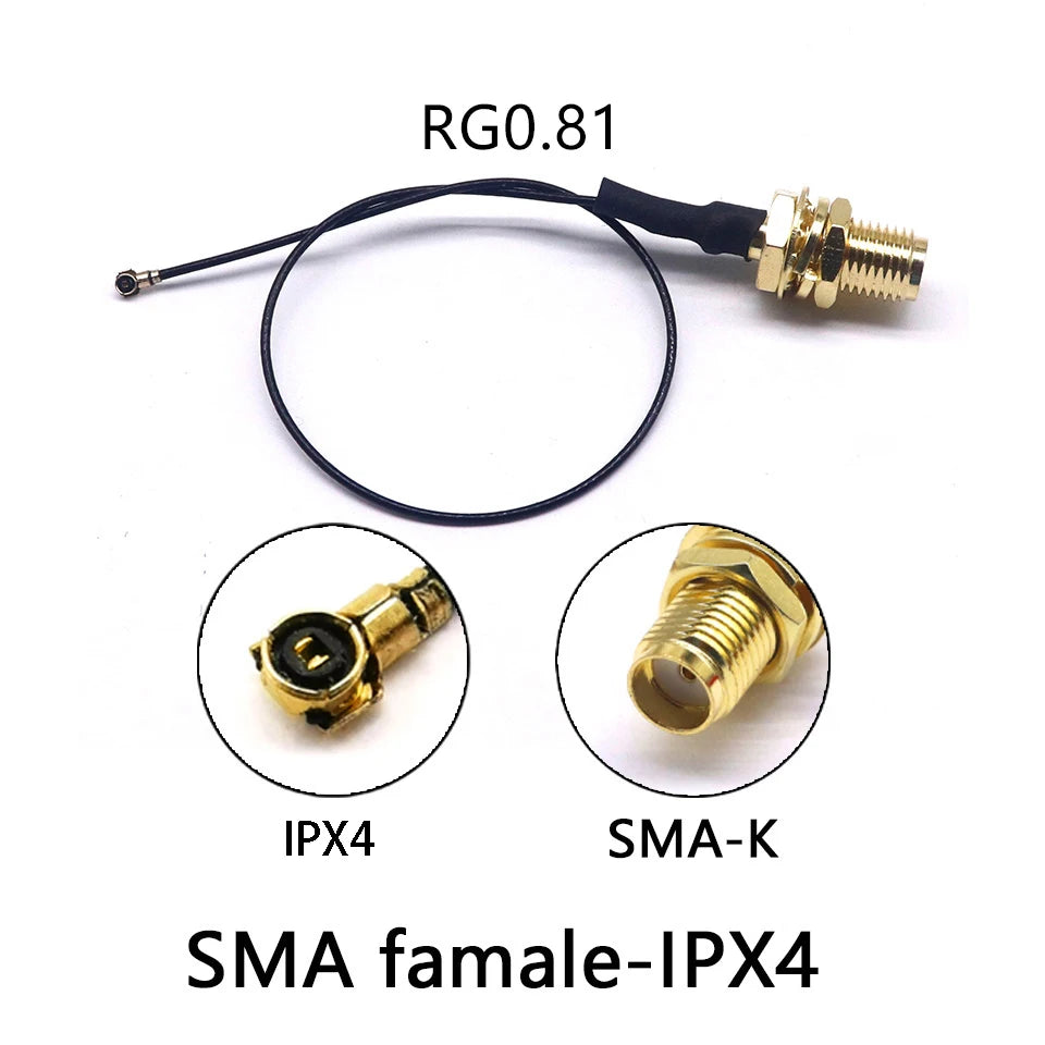 RF wireless IPX/SMA-JJ coaxial test line IPX4 to SMA male high-quality 0.81/RG1.13/RG178 router modification line