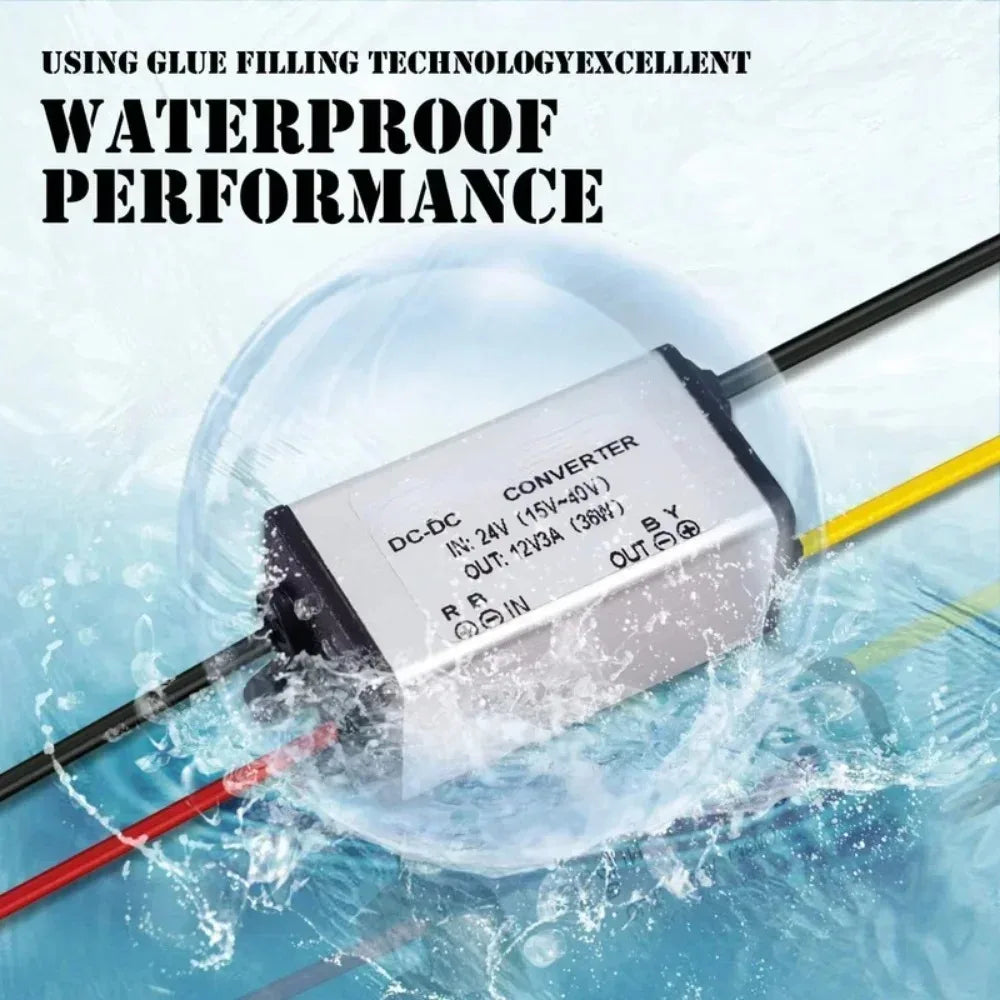 DC-DC 24V to 12V 1A 2A 3A 4A 5A DC Converter Step Down 24V to 12V Voltage Regulator Buck Model Converter Waterproof Module CE