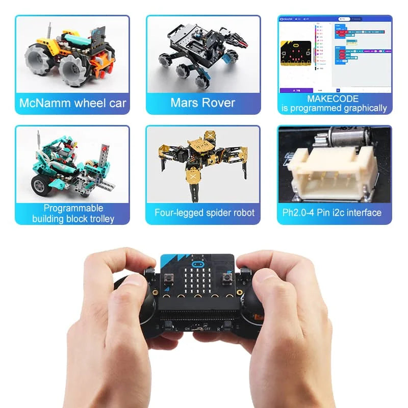 Basic Gamepad Microbit Joystick Handle With Button Rocker Can Control Micro:Bit Robot Car with Motor Buzzer for STEM