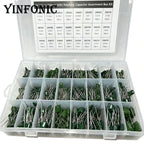 24Value 660pcs Mylar capacitor kit 100V 2A221J to 2A474J 10nF 100nF 0.1uF 1uF Polyester Film capacitor Assorted Kit