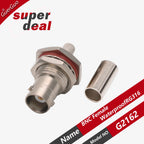 1PC BNC Waterproof Connector Solcering Crimp Adapter RG58 SYV 50-3 RG316 RG174 Cable RF Connector RF Coaxial connectors