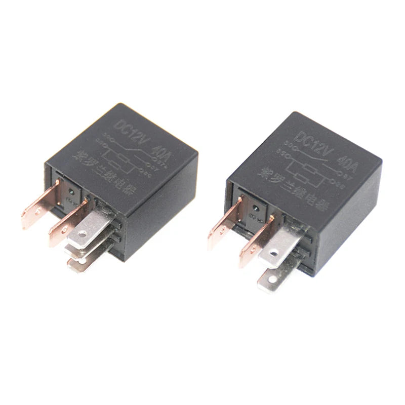 Latest DC 12V/24V 40A Rated Current 1NO 1NC SPDT 4Pin/5Pin Car Relay Socket Automotive Alarm Relay Relay & Wire Auto Accessories