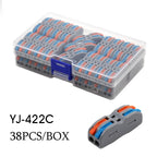 Mini Wire Electrical Connector Boxed 222 LED Strip Lighting Quick Connectors Universal Compact Conductor Push-in Terminal Blocks