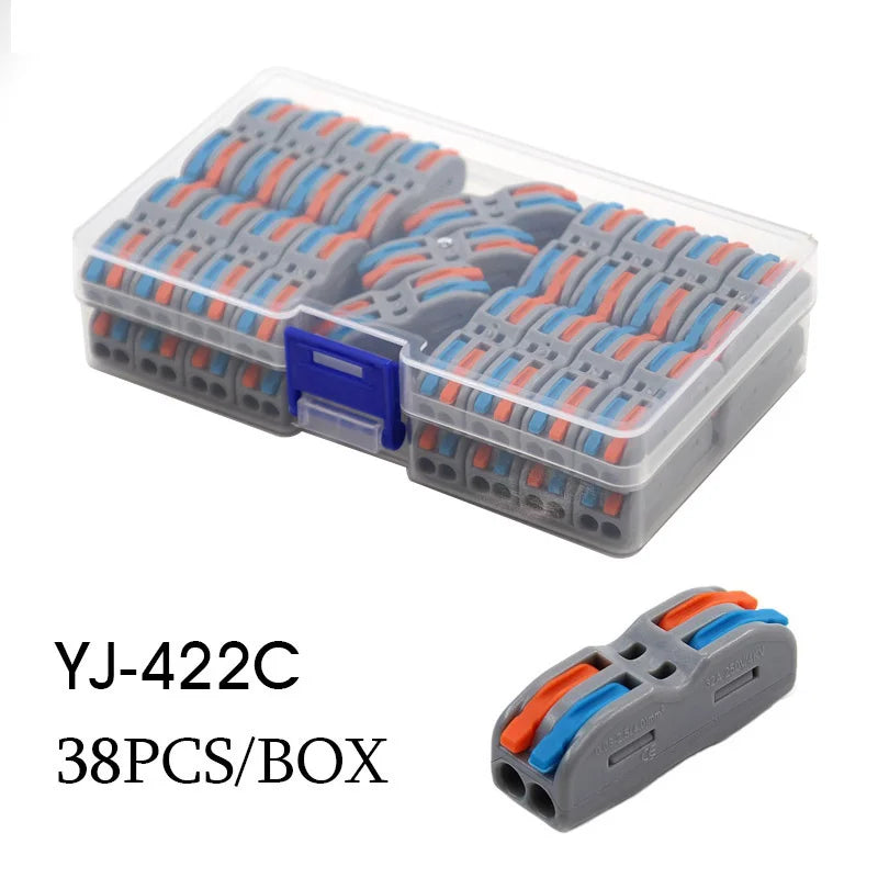 Mini Wire Electrical Connector Boxed 222 LED Strip Lighting Quick Connectors Universal Compact Conductor Push-in Terminal Blocks