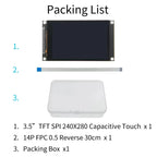 3.5 Inch IPS LCD Module TFT SPI Capacitive Touchscreen Display 3.5" 480x320 ST7796 Screen for Mega2560/C51/STM32/ESP32/Arduino