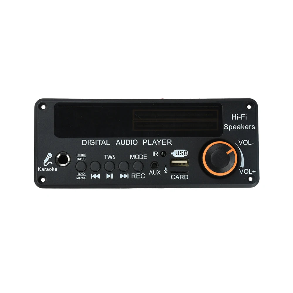 DC12V MP3 WMA WAV Decoder Board Bluetooth 5.3 Handsfree Car Audio Microphone USB TF FM DIY Music Player