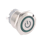 19mm Metal Push Button Switches 4Pins Short Terminals Button Latching Lock/ Self-reset 6V12V24v220V Red Green LED Light for PC