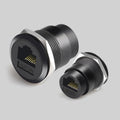 C-Type RJ45 Connector, Network CAT6A Shielded/Unshielded Panel 22mm Mount Chassis Plug, Cat6 Internet 8p8c Modular
