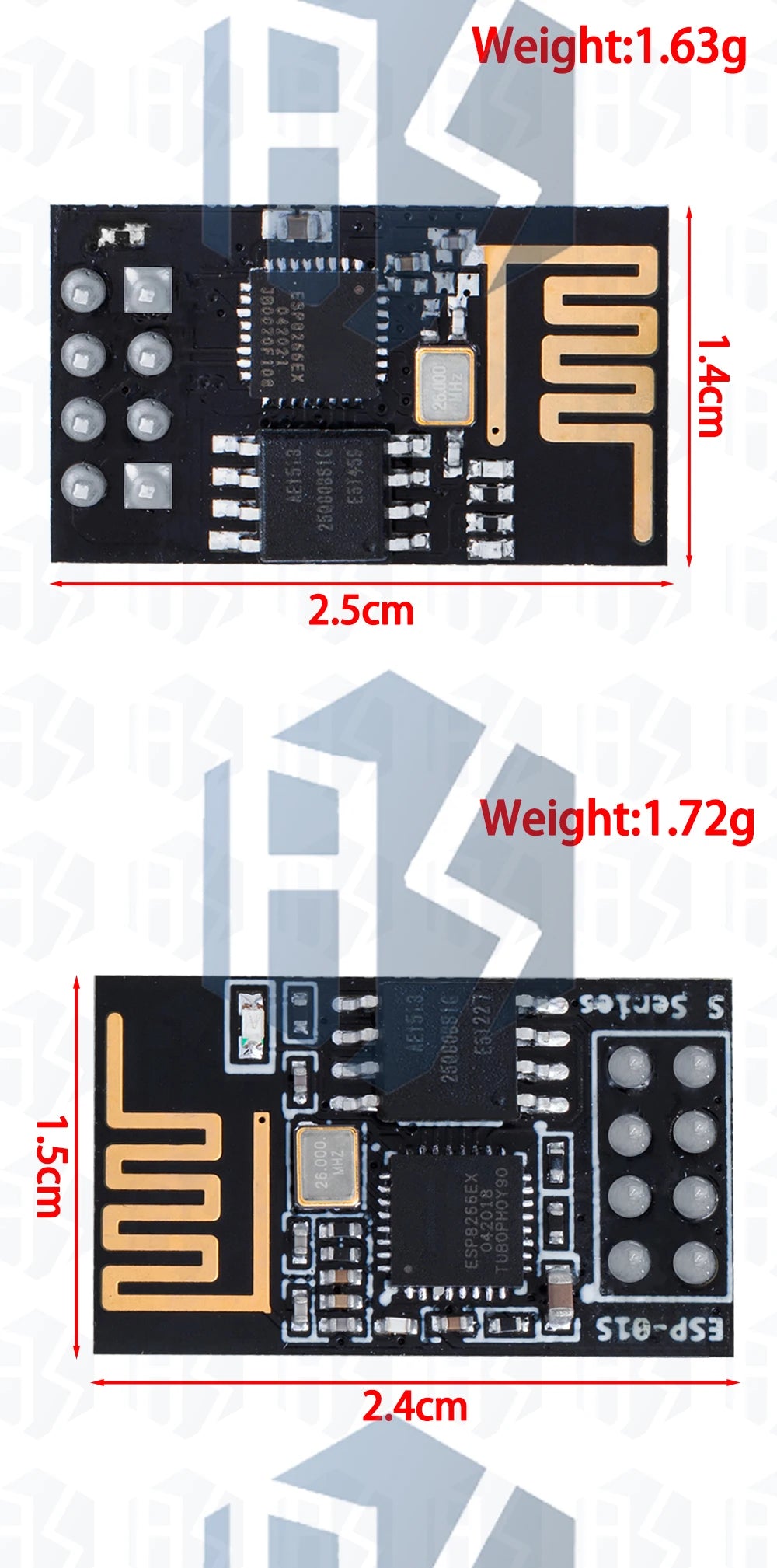 ESP8266 WiFi Wireless Transceiver Module ESP-01/ESP-01S/ESP-07/ESP-07S/ESP-12/ESP-12E/ESP-12F for Arduino DIY Projects