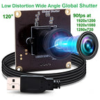 ELP AR0234 Global Shutter USB Camera 1080P 90fps Wide Angle No Distortion UVC Mini Webcam for Golf High Speed Sport PC