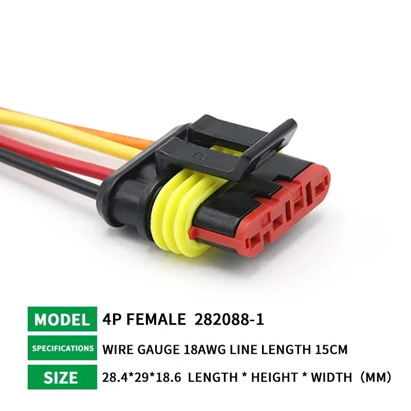 5/20/100 Sets 1/2/3/4/5/6 Pin Way Waterproof Electrical Wire Connector Plug 1.5mm Terminals 2Pin HID Plug Auto Xenon Lamp Plug
