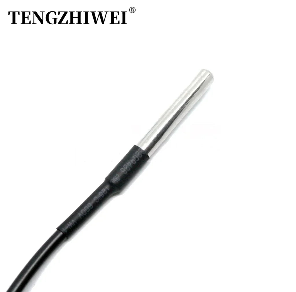 1PCS DS1820 Stainless Steel Package Waterproof DS18b20 Temperature Probe Temperature Sensor 18B20 5M