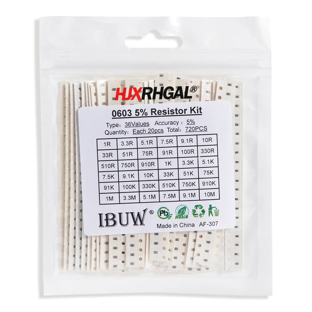 33Values 0402 0603 0805 1206 1210 2512  SMD Resistor Kit Assorted Kit 1ohm-1M ohm Sample Kit 80Values 36Values 10Values