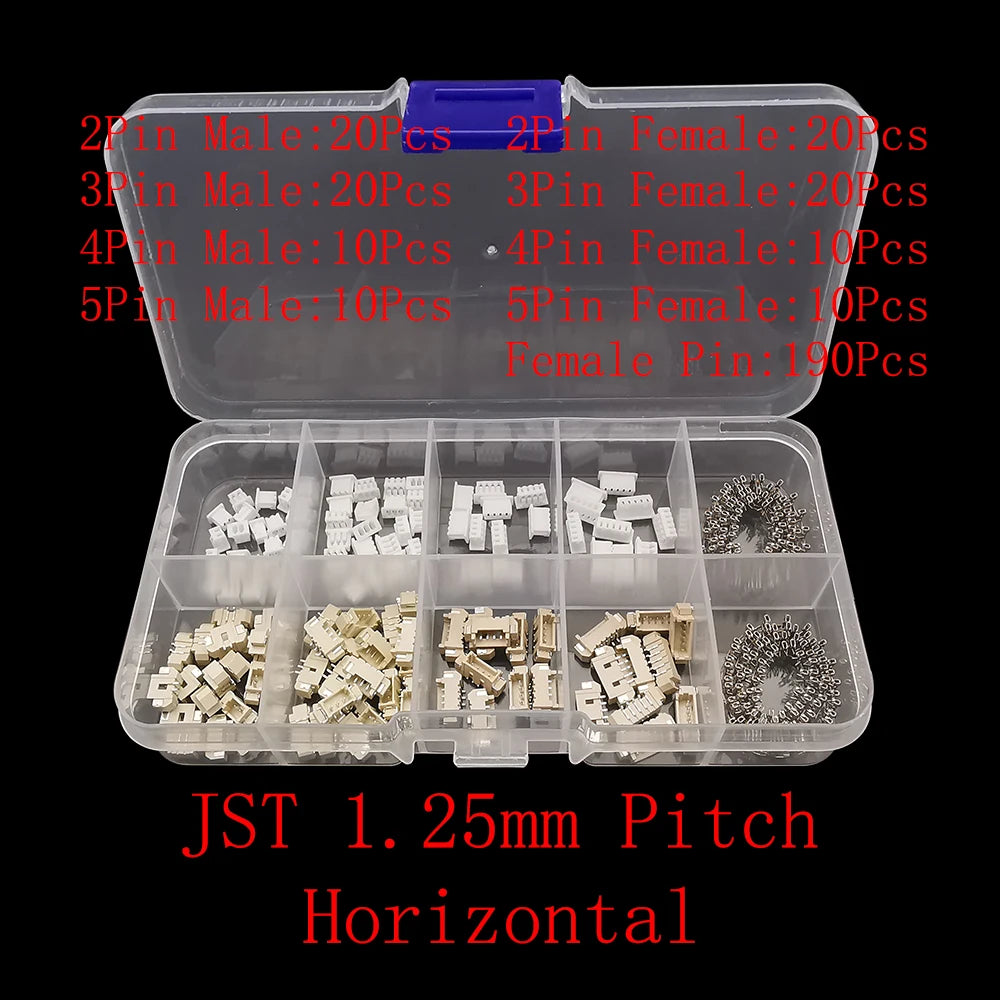 1Box SH 1.0/JST 1.25mm/ZH 1.5mm/PH 2.0mm/SM/SYP/XH 2.54mm/VH 3.96mm Pitch Male Female Housing Terminal Pin Header Wire Connector