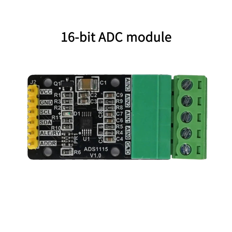 ADS1115 16-Bit 4-Channel I2C ADC Module, High Precision for Sensor Voltage Measurement