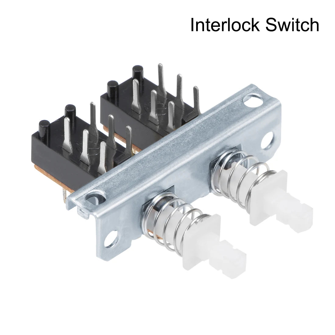 Interlock Push Button Switch Piano Type DPDT 6 Pin 4/6/8 Row Straight Through Hole Straight Key Switch for Electronic Products