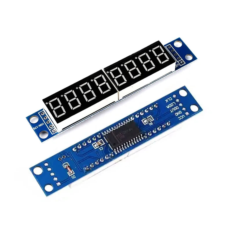 MAX7219 LED Dot Matrix 8 Digit Digital Tube Display Control Module For Arduino 3.3V 5V Microcontroller Serial Driver 7-segment
