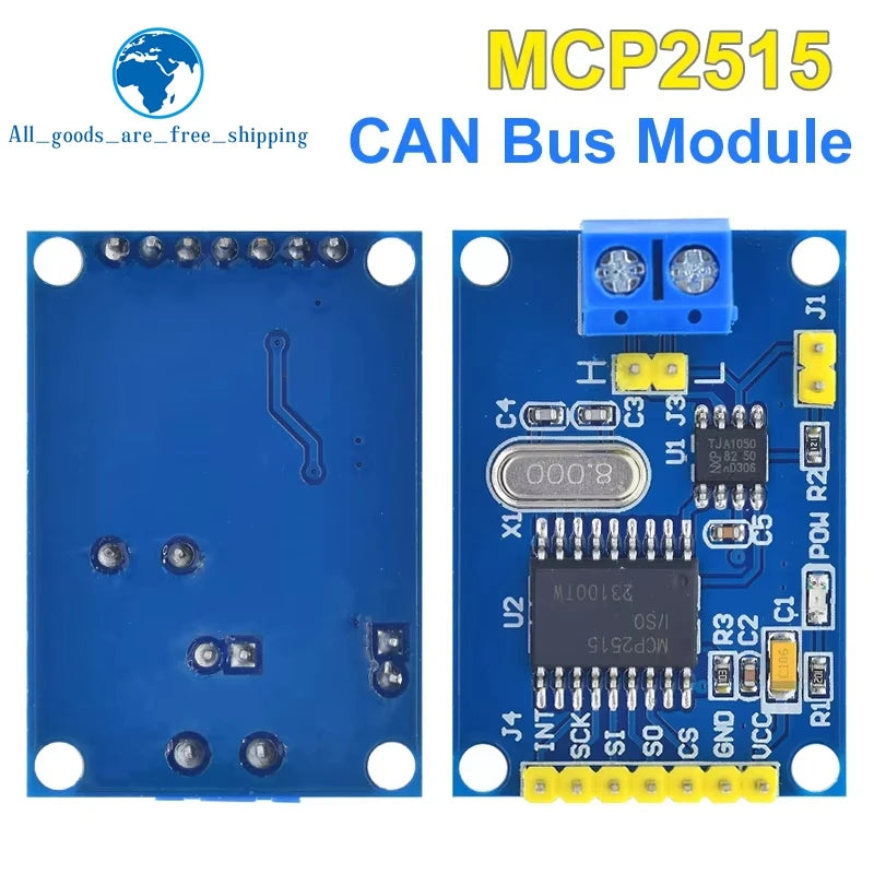 1/5PCS MCP2515 CAN Bus Driver Module Board TJA1050 Receiver SPI For 51 MCU ARM Controller Interface Module For Arduino DIY Kit