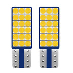 2Pcs T10 W5W Super Bright 3030 LED Bulbs Car Interior Reading Dome Lamp Auto Luggage Compartment Light Pure White Warm White 12V