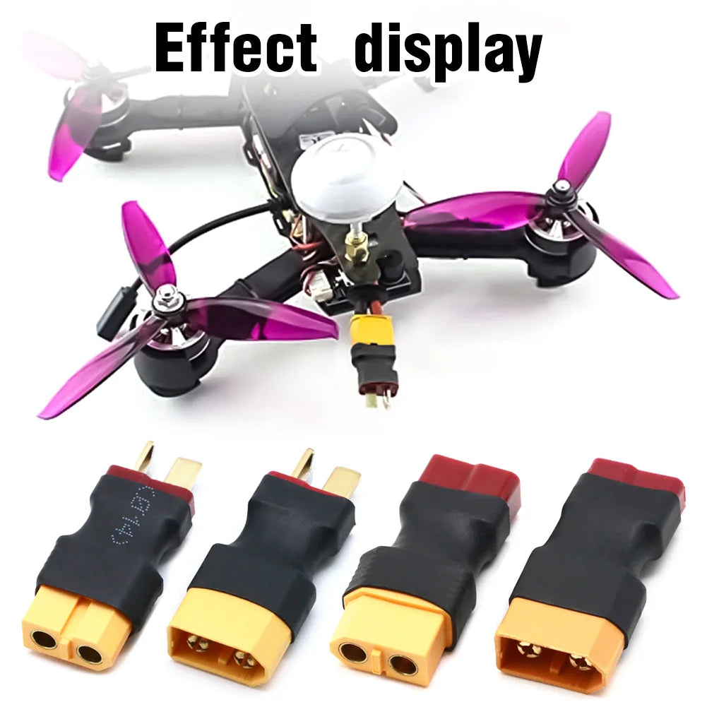 1pcs XT60 Male Plug to T Male / T Female Plug to XT60 Female Adapter For RC Helicopter Quadcopter LiPo Battery Plug Connector Pa