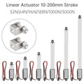 12V Linear Actuator 10-200mm Stroke 32N/64N/96N/188N/1000N/3000N Electric Reciprocating Lifting Linear Motion Actuator Motors
