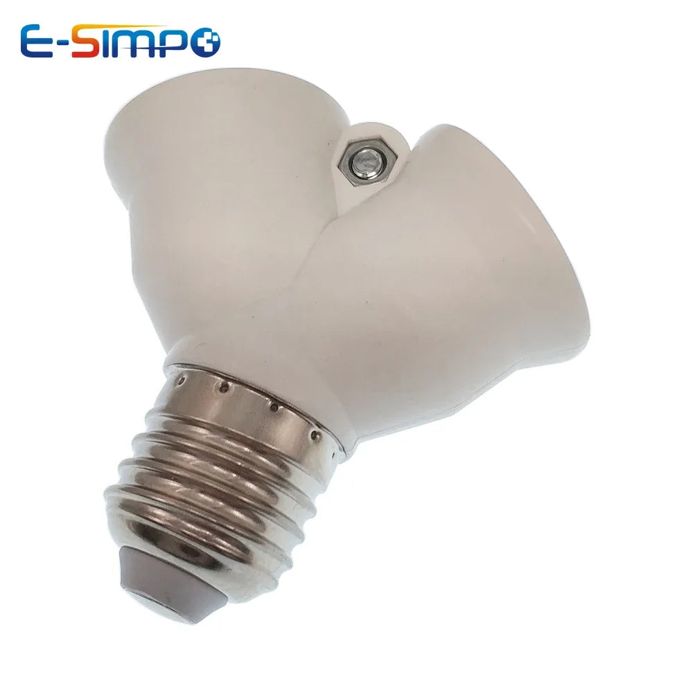 2 In 1 E27/B22 To 2E27 LED CFL Lamp Base Holder Extension Screw Bayonet LED Bulb Light Socket Splitter Converter Adapter CE Rohs