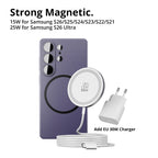 Bonola 25W Magnetic Wirelesss Charger for Samsung S26 Ultra Wireless Fast Charging Pad Type C Cable for Galaxy S26 Ultra