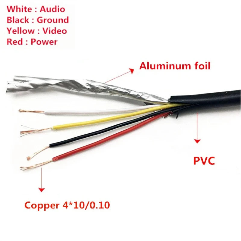 1Pcs M12 4Pin Aviation Male to Male /Female  Female to Female Extension Cable GX12 Adapter for CCTV Camera Security DVR 20CM