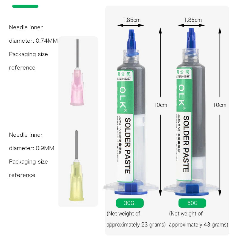 OLK Sn63Pb37 Solder Paste, Flux,Sn99.3cu0.7 Lead-Free Solder Paste Free Cleaning Is Widely Used In All Kinds Of Soldering