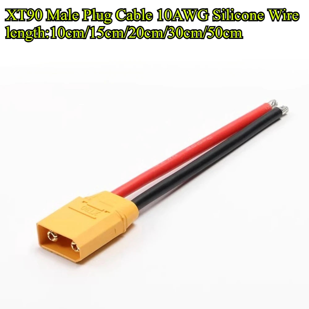 1/2Pcs XT90H XT90 XT90S Plug Male and Female Connector 10/15/20/30/50cm 10AWG Silicone Wire for RC Lipo Battery FPV Racing Drone