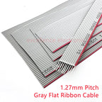 1/2/5/10Meter 6P/8/10/14/16/20/26/30/34/40/50/60 Pin 1.27mm Pitch Gray Flat Ribbon Cable 28 AWG Wire For 2.54mm FC IDC Connector